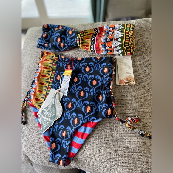 Agua Bendita Stacy Menfis Bikini Set - Bandeau Top/ Bottom - Sizes S/XS - NWT! - Picture 12 of 12